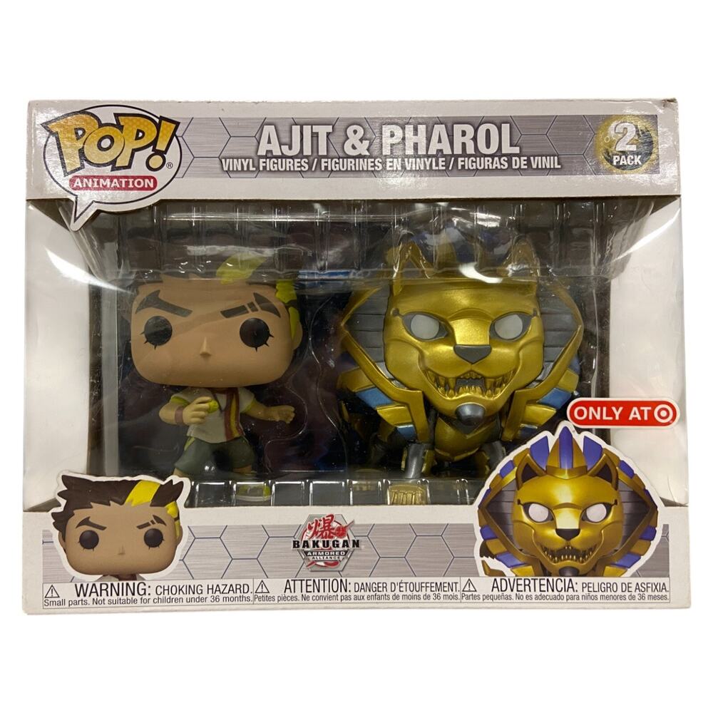 Funko pop! Bakugan Ajit and Pharol Animation Two In Pack Target Exclusive NEW